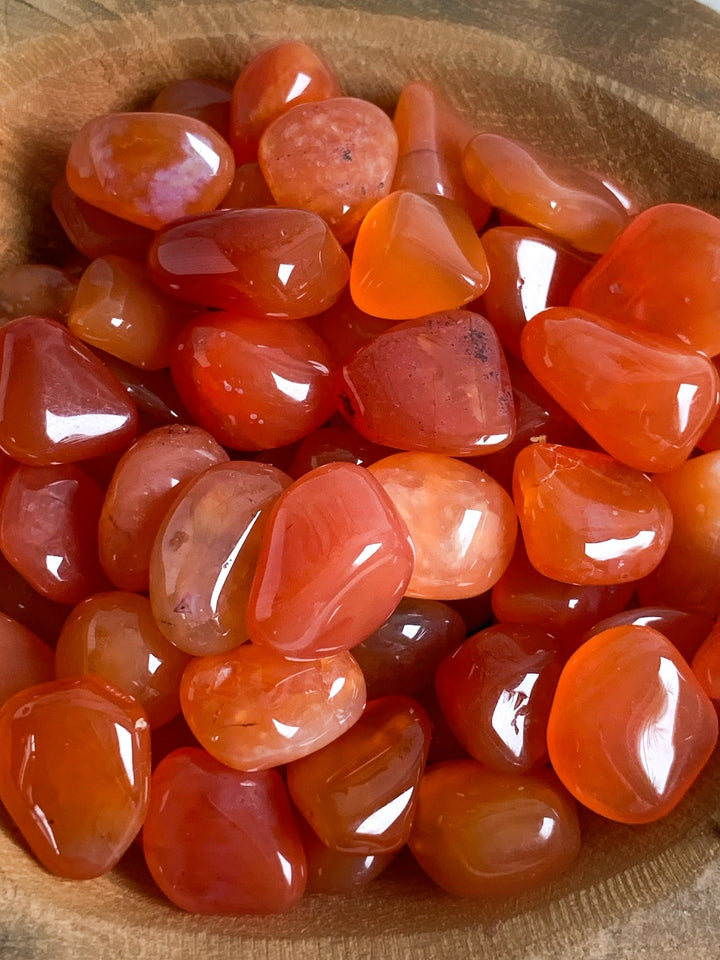 Carneol, Karneol Trommelsteine - SoulGlow - _wf_cus, Antrieb, Carneol