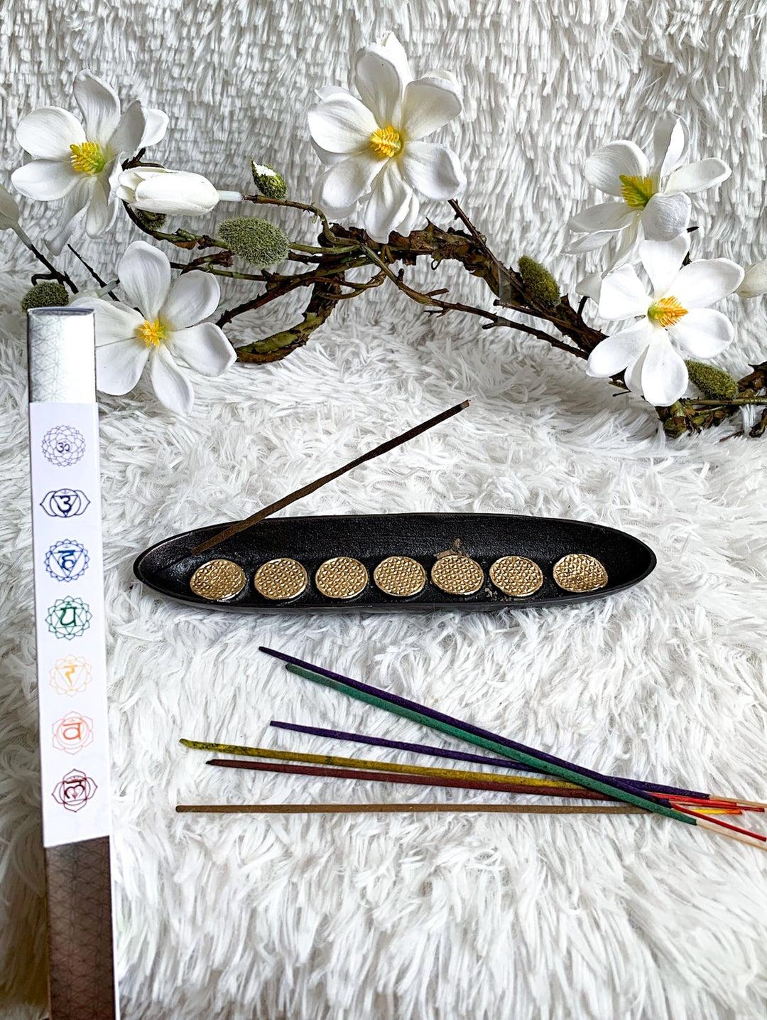 Chakra Räucherstäbchen + Halter - SoulGlow - Aura, Chakra, not - on - sale