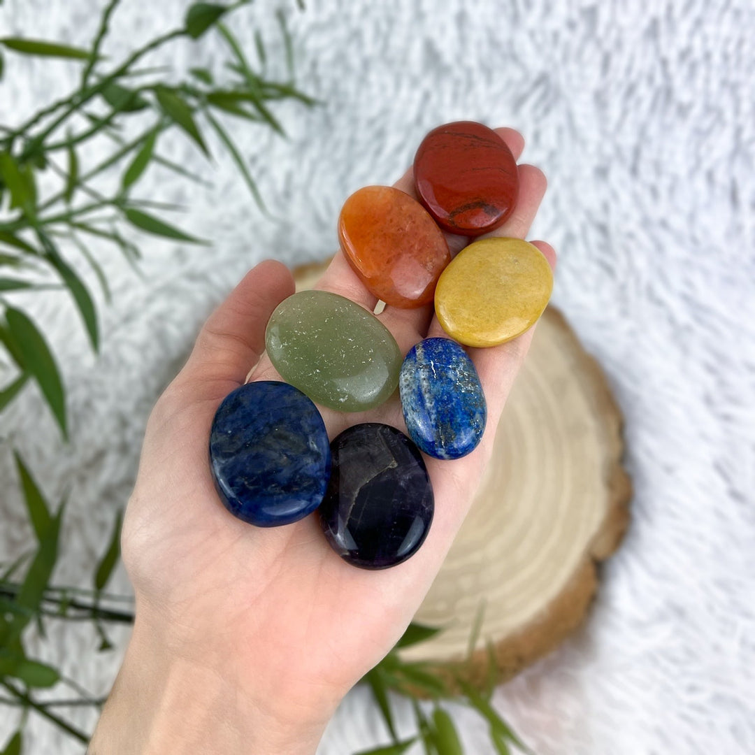 Chakra Stein Set im Samtbeutel - SoulGlow - Chakra, Chakra Stein, Geschenk