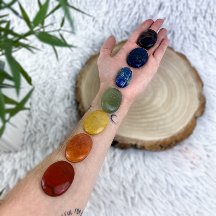 Chakra Stein Set im Samtbeutel - SoulGlow - Chakra, Chakra Stein, Geschenk