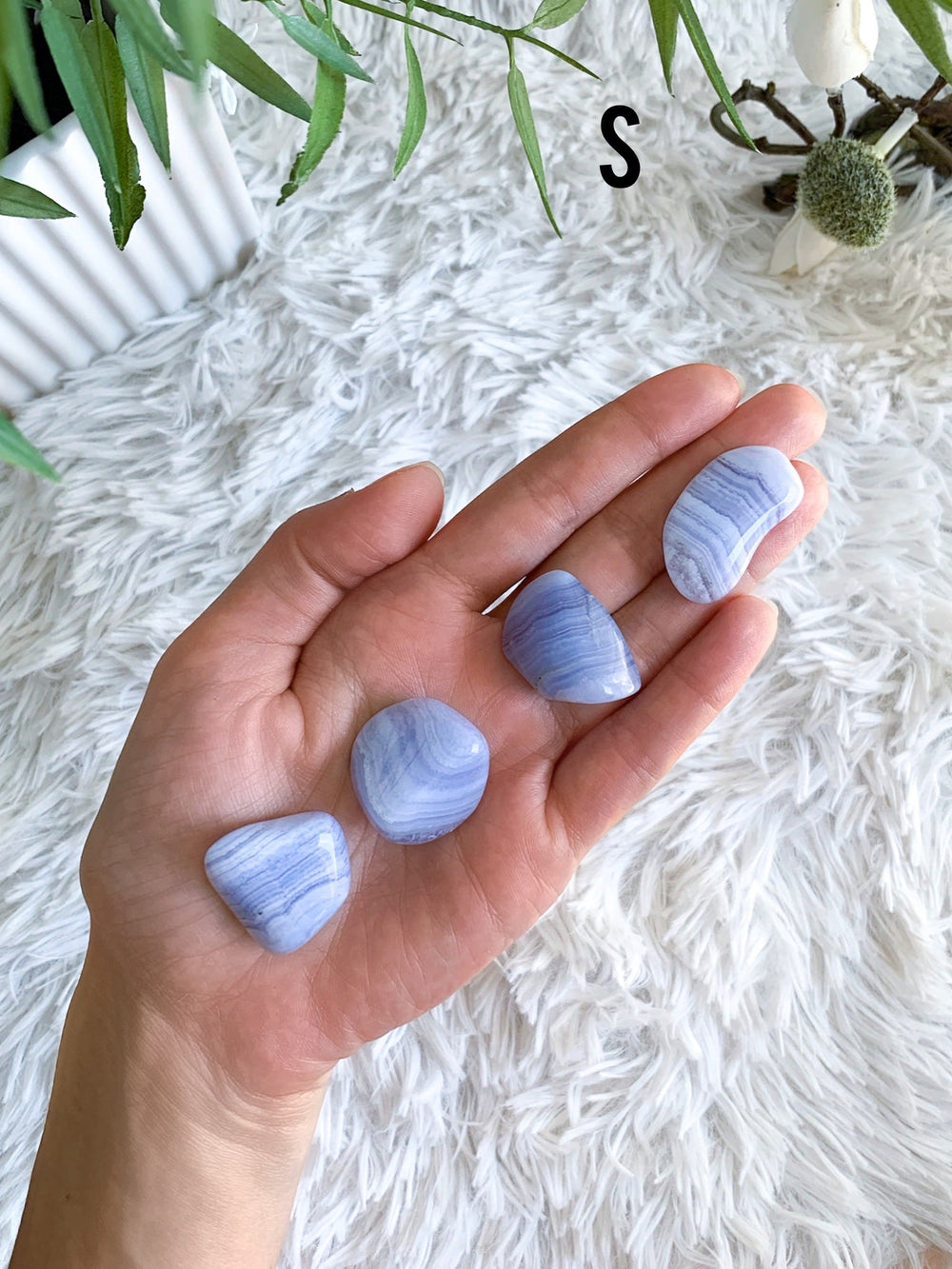 Chalcedon Trommelsteine - SoulGlow - _wf_cus, balance, blau