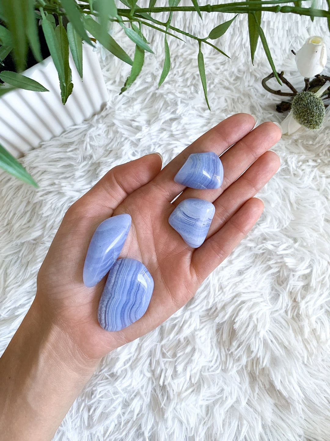 Chalcedon Trommelsteine - SoulGlow - _wf_cus, balance, blau