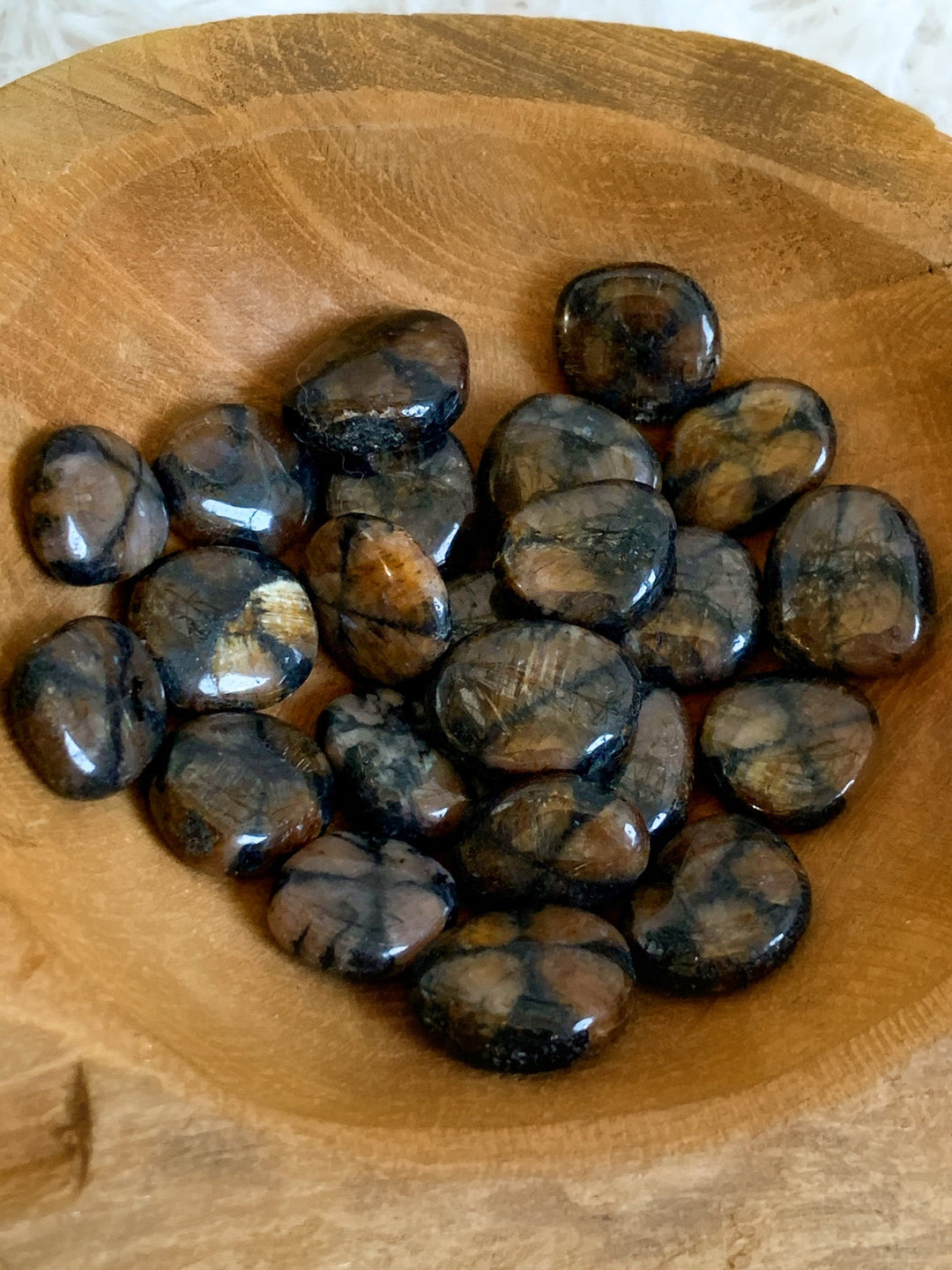 Chiastolith Scheibensteine - SoulGlow - balance, bestseller, braun