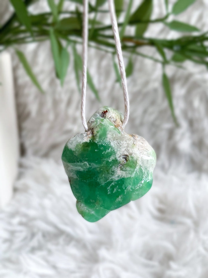 Chrysopras Unikat Anhänger | 2 - SoulGlow - Chrysopras, Goldkette, grün