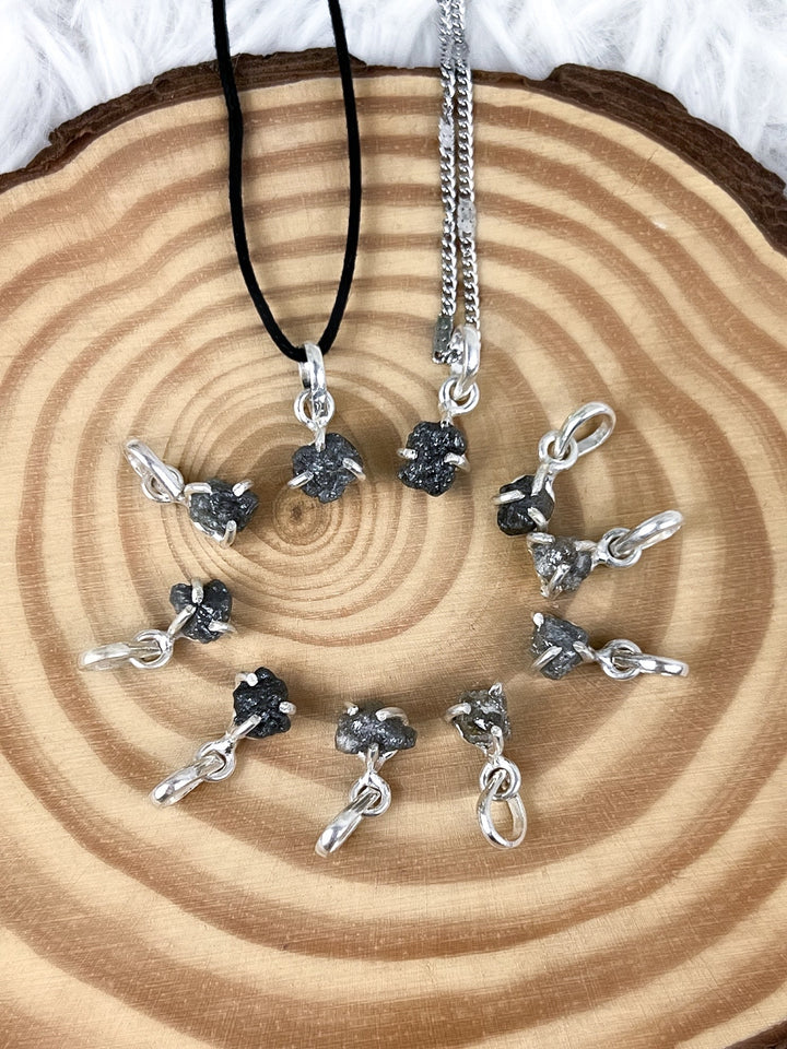Diamant Anhänger mit 925er Silberöse - SoulGlow - 925er Silber, Anhänger mit Öse, blau