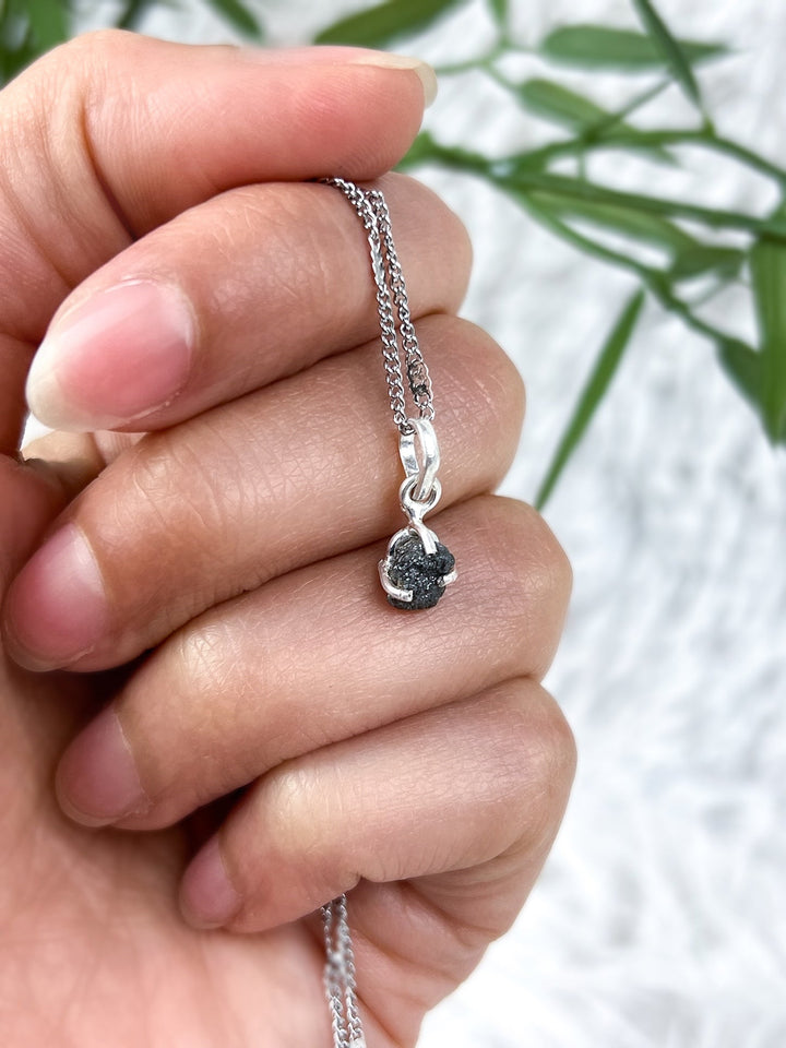 Diamant Anhänger mit 925er Silberöse - SoulGlow - 925er Silber, Anhänger mit Öse, blau