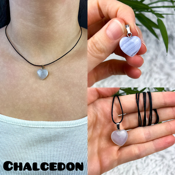 Edelstein Herz Anhänger verschiedene Arten - SoulGlow - Anhänger, Anhänger mit Öse, Aventurin