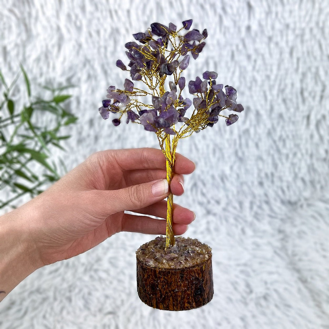 Edelsteinbaum - Amethyst, Rosenquarz, Citrin - SoulGlow - Amethyst, Aura, Baum