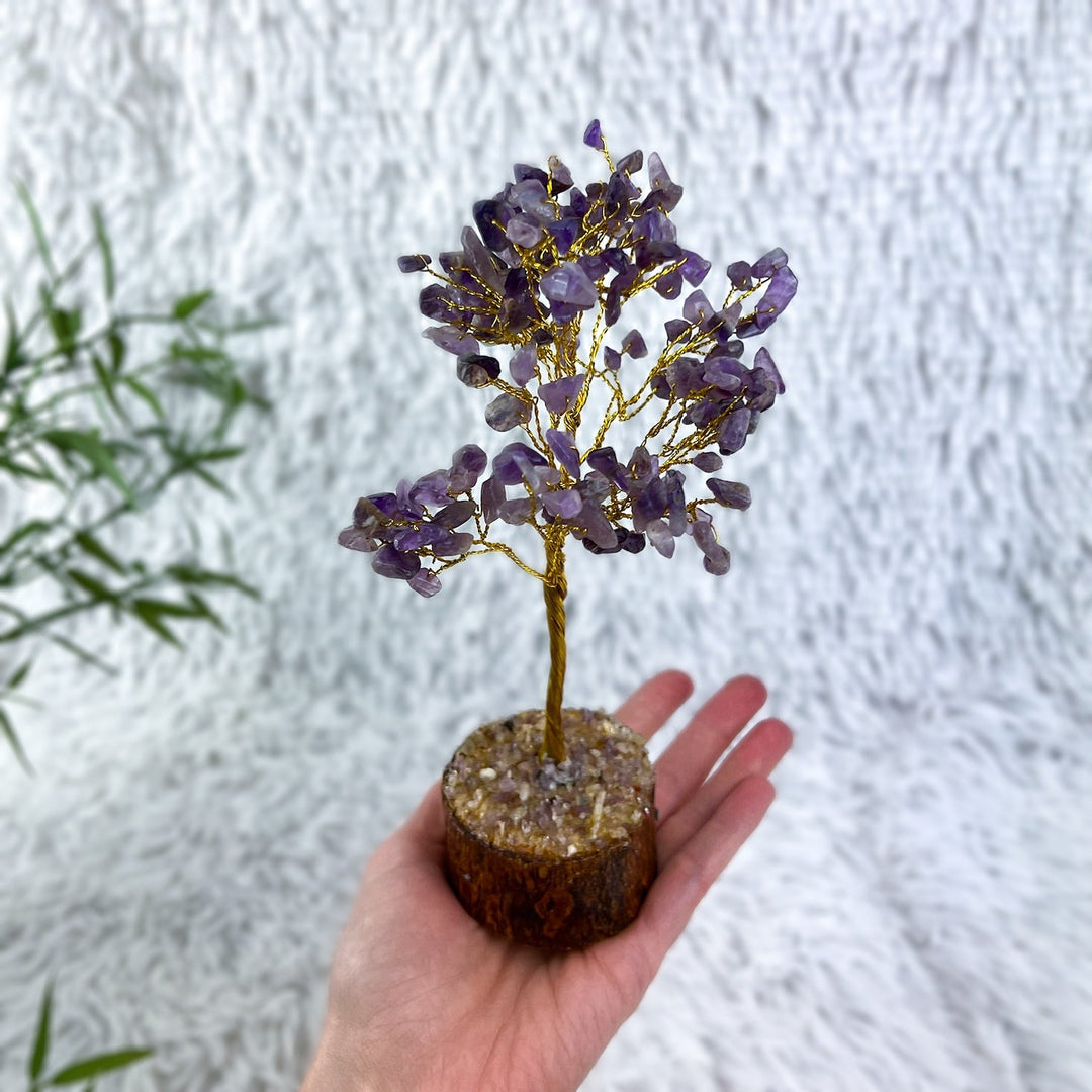 Edelsteinbaum - Amethyst, Rosenquarz, Citrin - SoulGlow - Amethyst, Aura, Baum