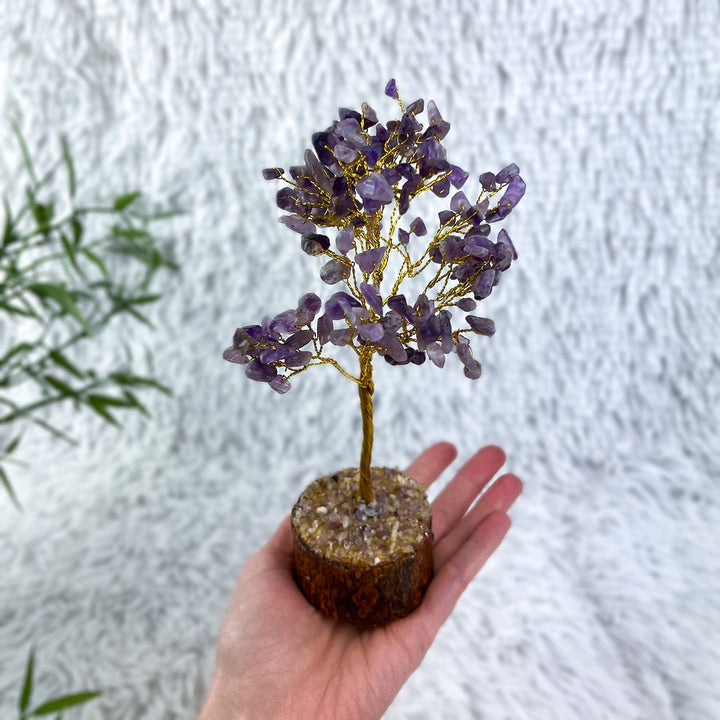 Edelsteinbaum - Amethyst, Rosenquarz, Citrin - SoulGlow - Amethyst, Aura, Baum