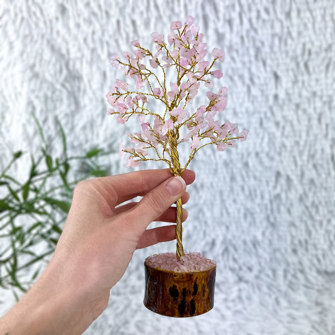 Edelsteinbaum - Amethyst, Rosenquarz, Citrin - SoulGlow - Amethyst, Aura, Baum