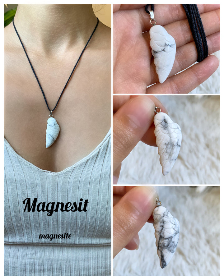 Engelsflügel Anhänger verschiedene Steinchen Arten - SoulGlow - Anhänger, Anhänger mit Öse, bunt