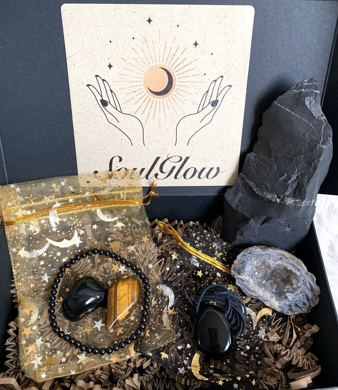 Geschenk Set mit 6 Artikeln | Spirit Guardian - Schutz & Stärke - SoulGlow - achat, Geschenk, Kristall