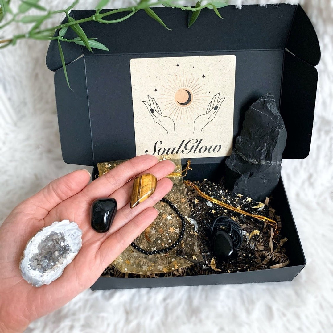 Geschenk Set mit 6 Artikeln | Spirit Guardian - Schutz & Stärke - SoulGlow - achat, Geschenk, Kristall