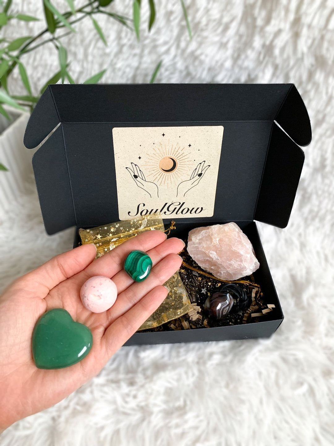 Geschenk Set mit 6 Artikeln | Goddess Time – Selbstliebe & Weiblichkeit - SoulGlow - achat, Aventurin, Geschenk