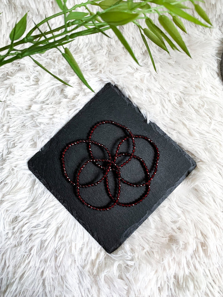 Granat Armband facettiert - SoulGlow - Armband, Energie, facettiert