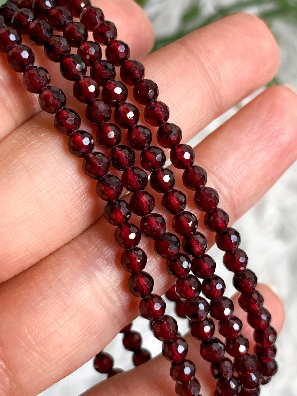 Granat Armband facettiert - SoulGlow - Armband, Energie, facettiert