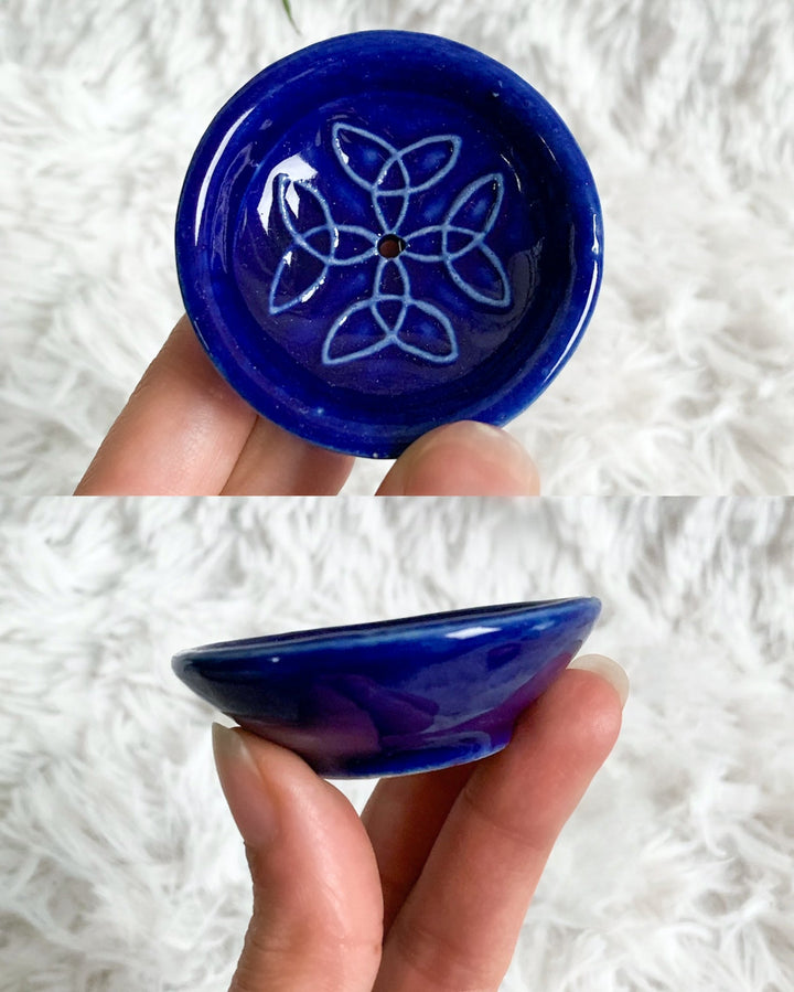 Keramik Untersetzer in verschiedenen Farben - SoulGlow - Aura, blau, braun