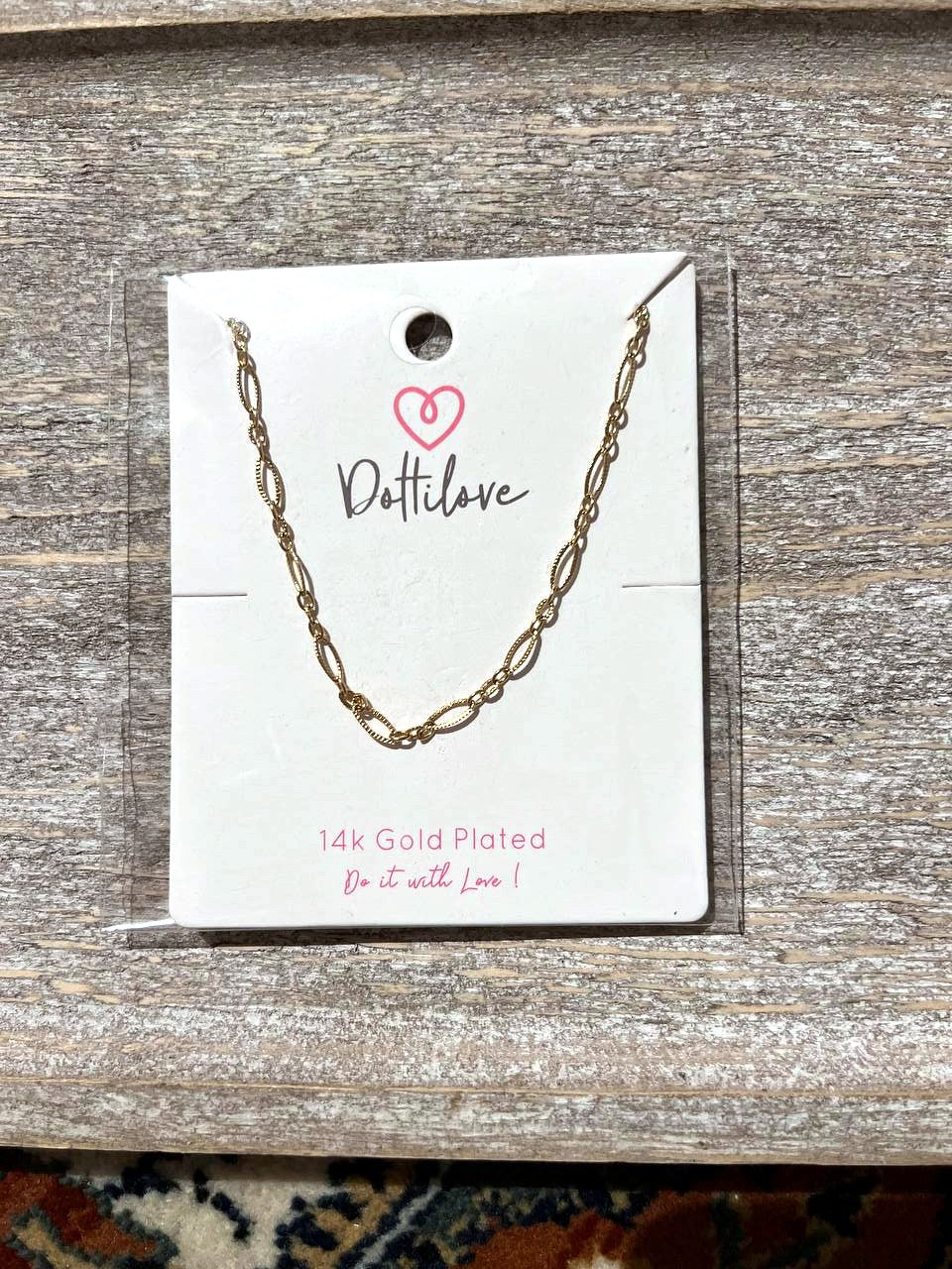Kette mit ovalen Gliedern aus vergoldetem Edelstahl, 40+10 cm