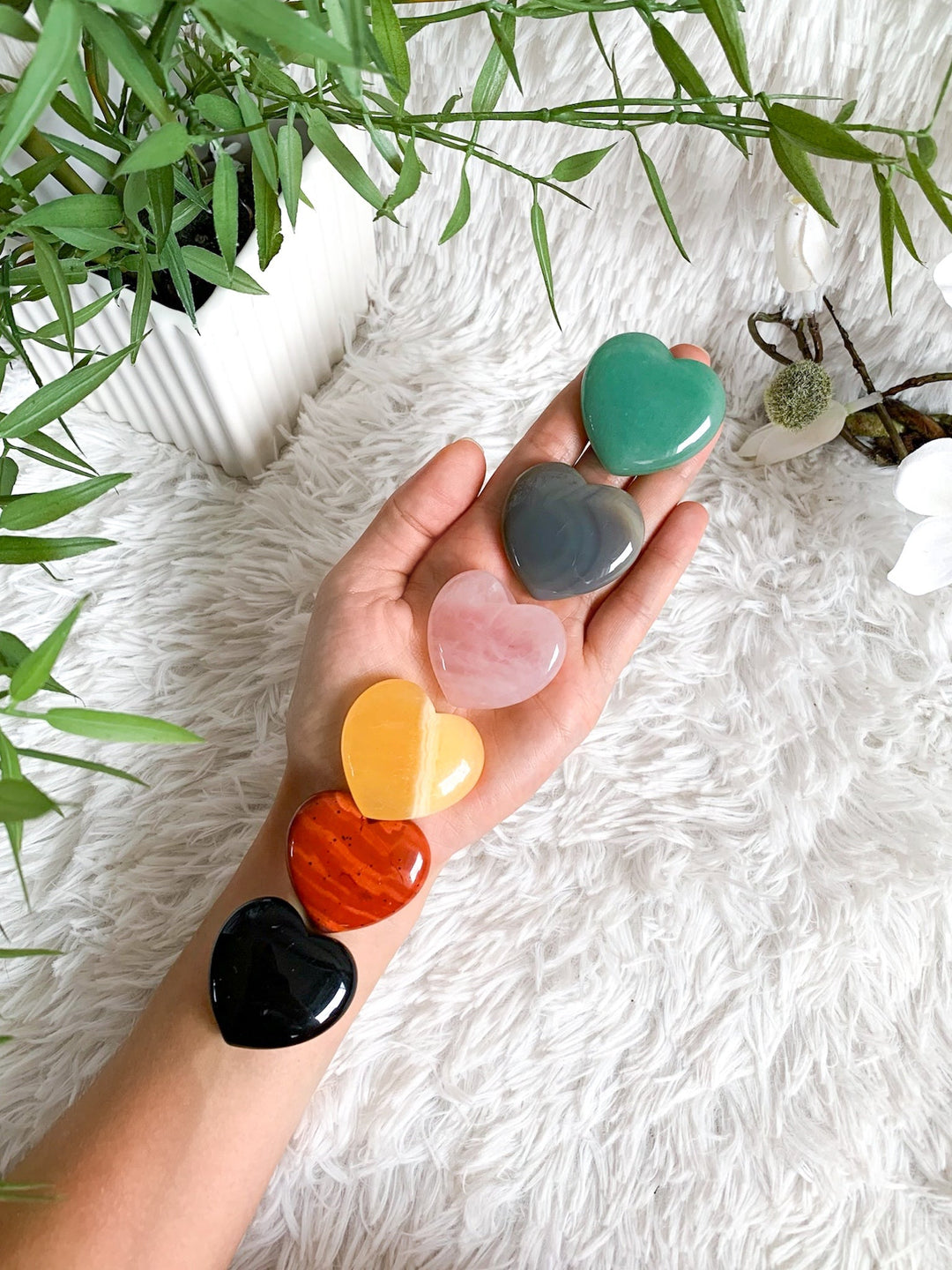 Edelstein Herz - verschiedene Arten - SoulGlow - Achat, Antrieb, Aventurin