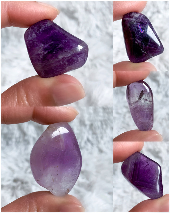 Kristall Starter Set | Amethyst, Bergkristall, Rosenquarz - SoulGlow - Amethyst, balance, Bergkristall
