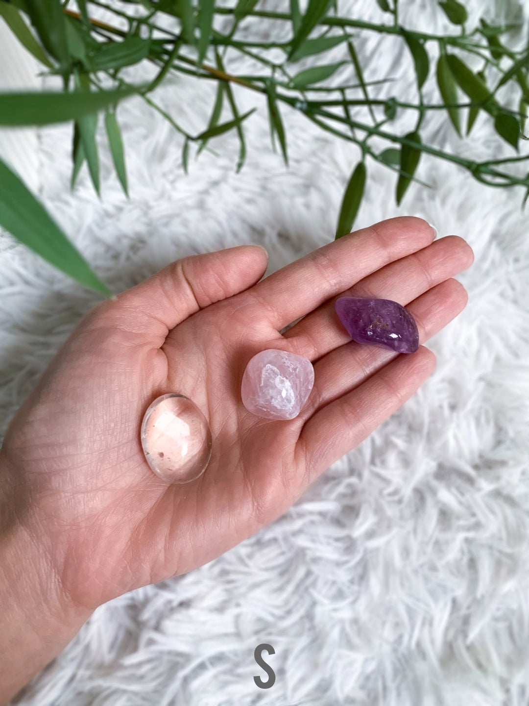 Kristall Starter Set | Amethyst, Bergkristall, Rosenquarz - SoulGlow - Amethyst, balance, Bergkristall