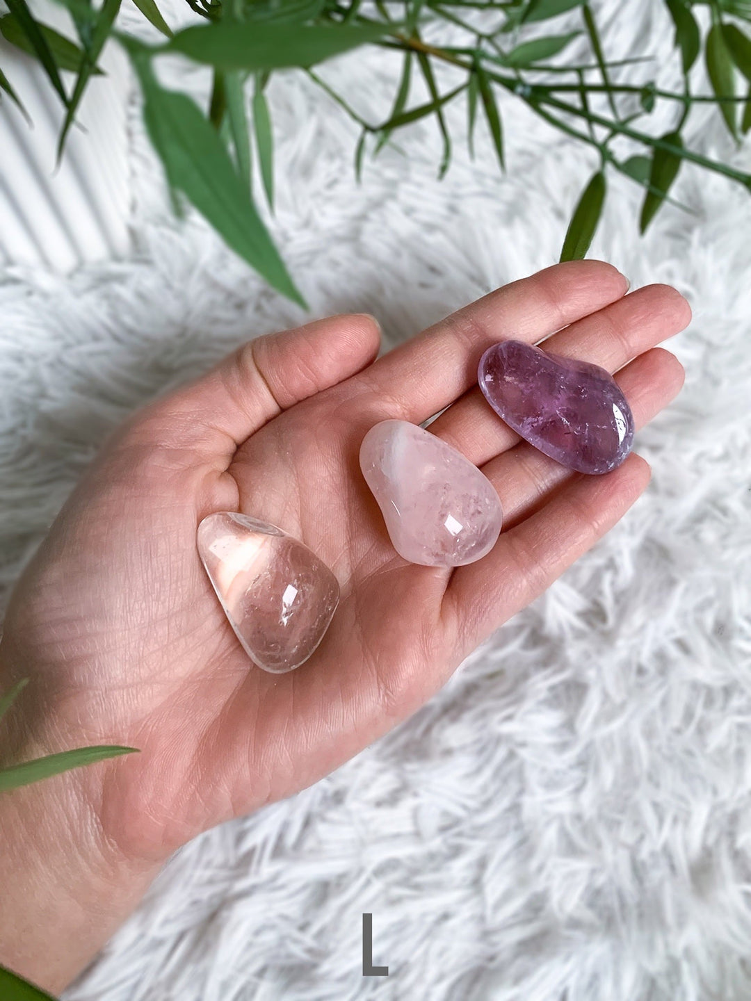 Kristall Starter Set | Amethyst, Bergkristall, Rosenquarz - SoulGlow - Amethyst, balance, Bergkristall