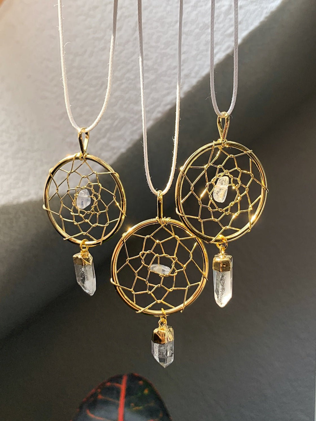 Kristall Traumfänger | Turmalin, Amethyst, Bergkristall oder Rosenquarz - SoulGlow - Amethyst, Anhänger mit Öse, Aura