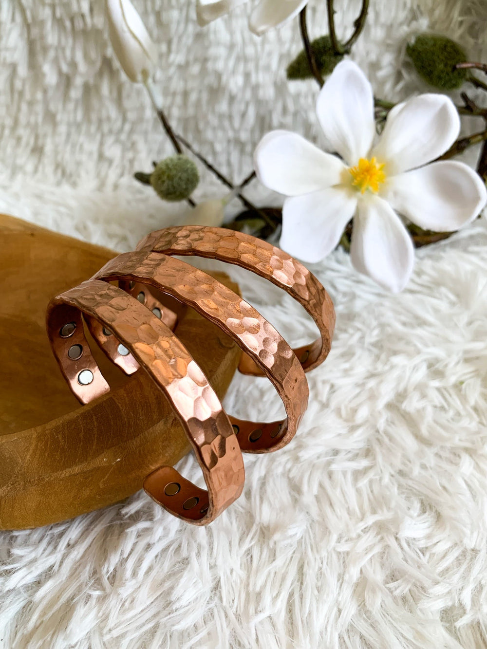 Kupferarmband, Armreif mit Magnet - SoulGlow - Armband, Energie, Kupfer