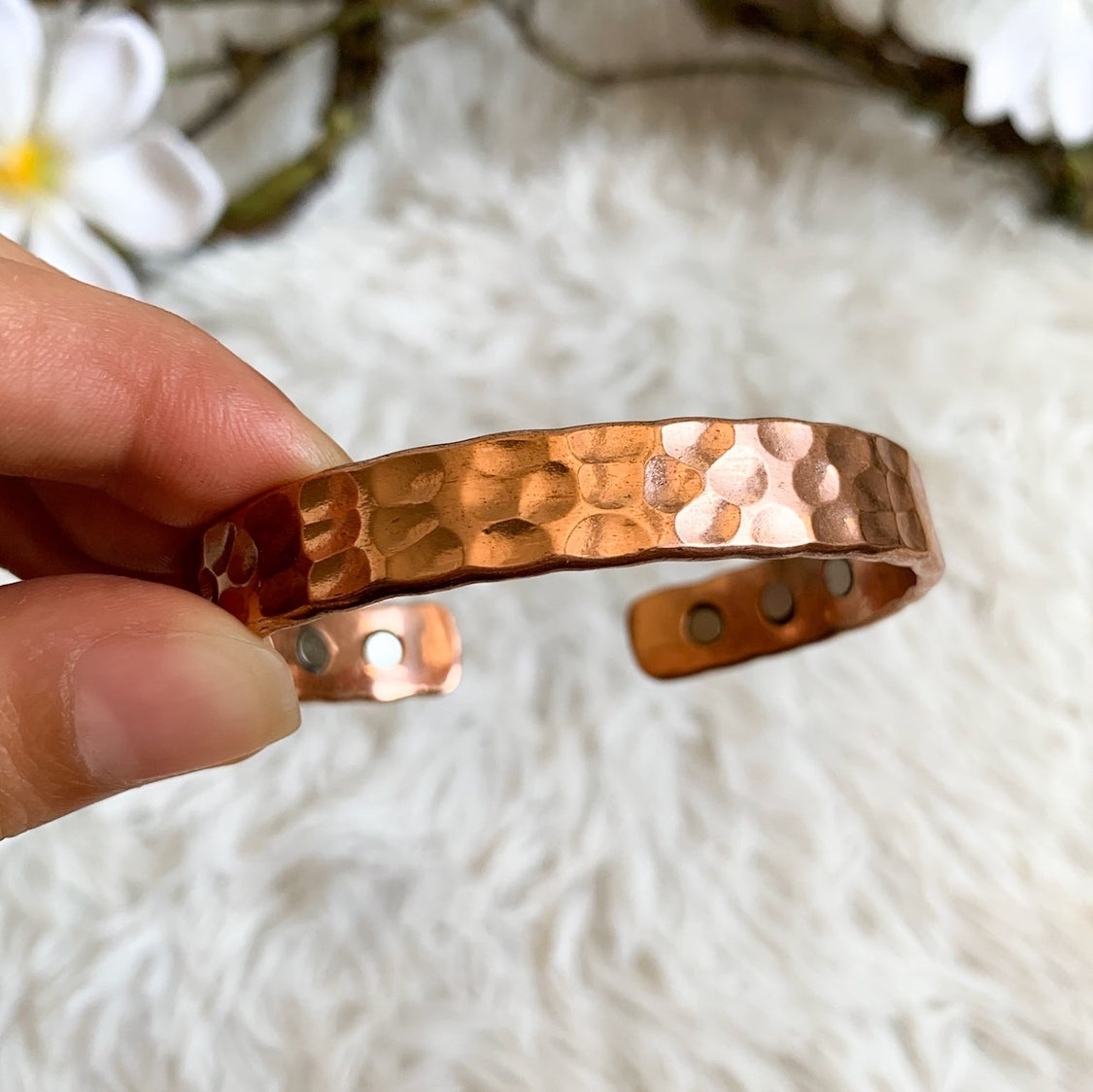 Geflochtenes Kupferarmband – Offene Armspange, Verstellbar, 11 Mm Breit, Ohne Magnete, Für Damen & Herren