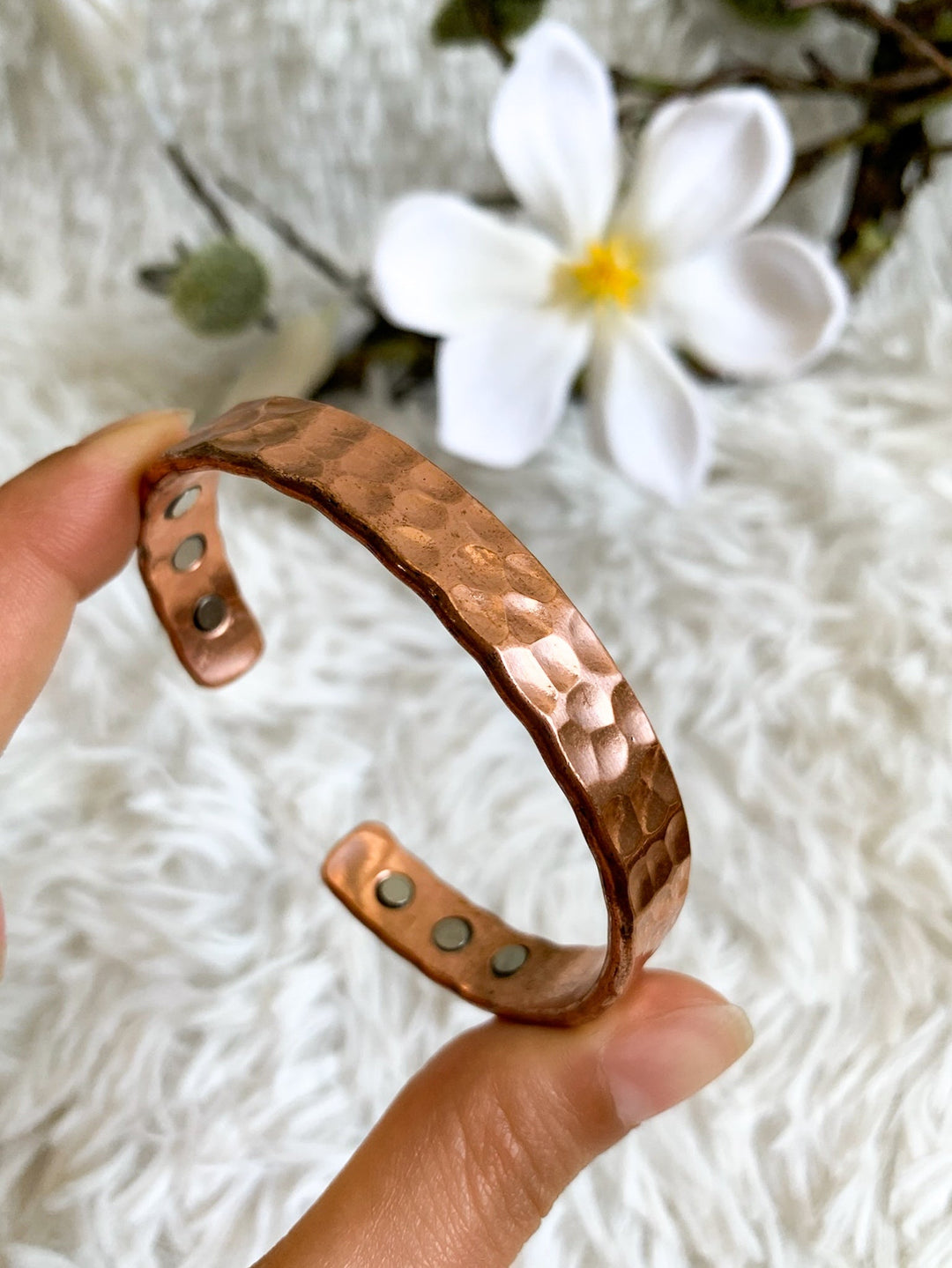 Kupferarmband, Armreif mit Magnet - SoulGlow - Armband, Energie, Kupfer