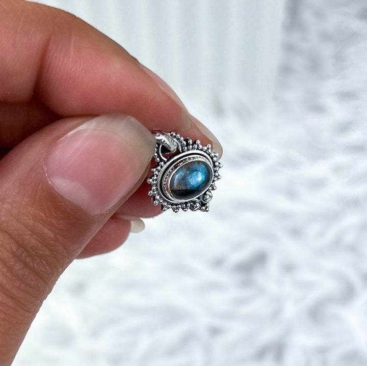 Labradorit Boho Anhänger aus 925 Silber - SoulGlow - 925er Silber, Anhänger mit Öse, balance
