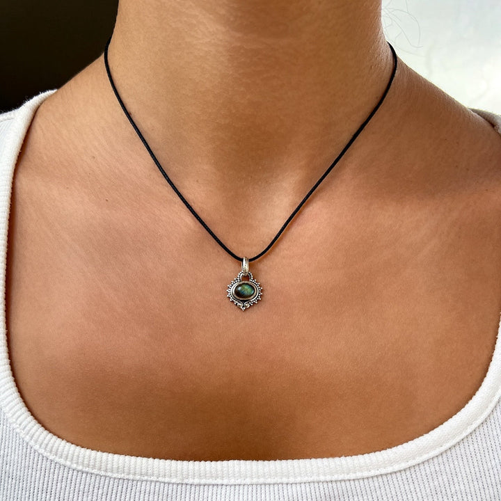 Labradorit Boho Anhänger aus 925 Silber - SoulGlow - 925er Silber, Anhänger mit Öse, balance