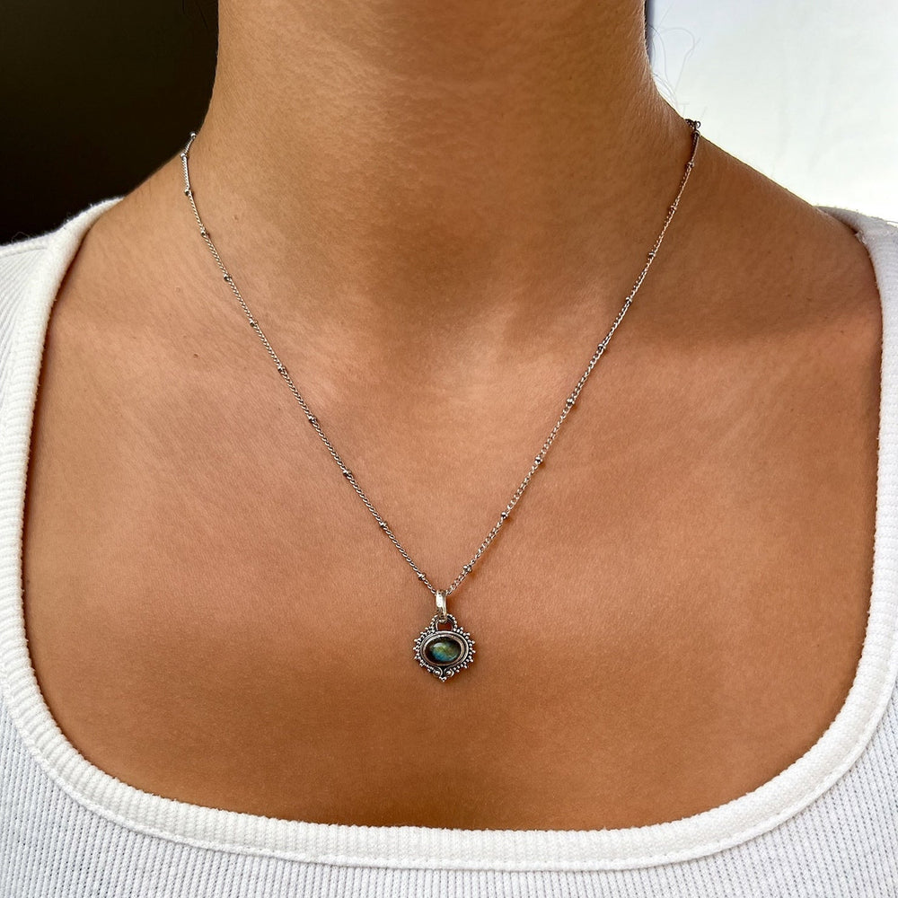Labradorit Boho Anhänger aus 925 Silber - SoulGlow - 925er Silber, Anhänger mit Öse, balance