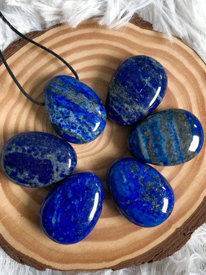 Lapislazuli Anhänger oval - SoulGlow - Anhänger, balance, blau
