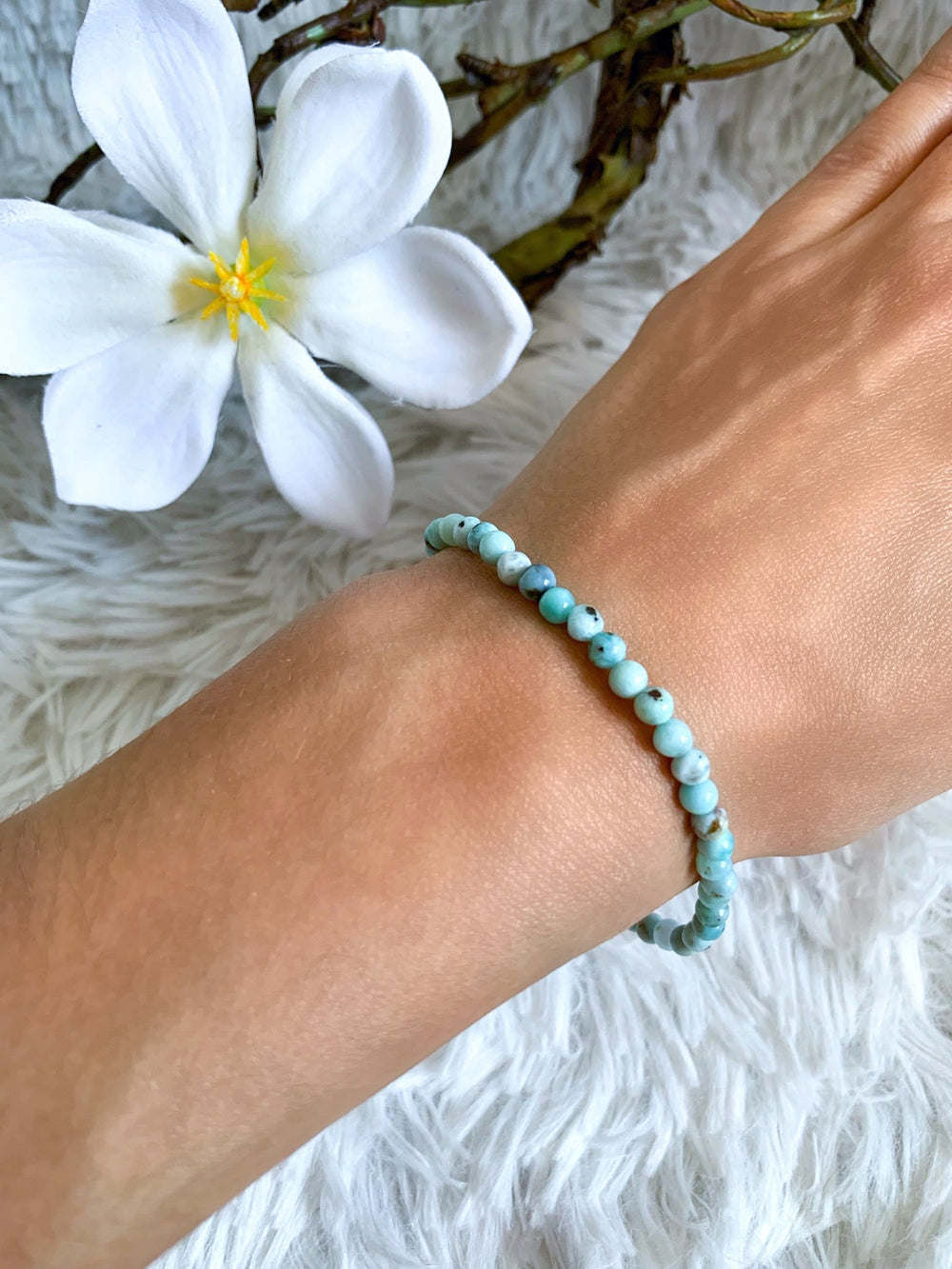 Larimar Kugelarmband M/L - SoulGlow - Armband, balance, blau