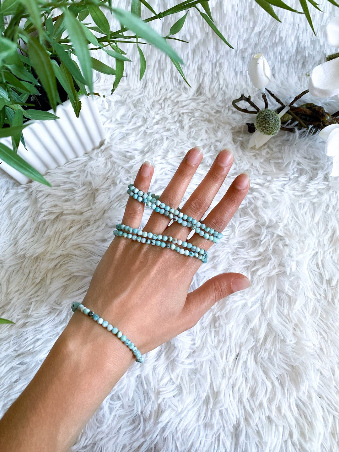 Larimar Kugelarmband M/L - SoulGlow - Armband, balance, blau