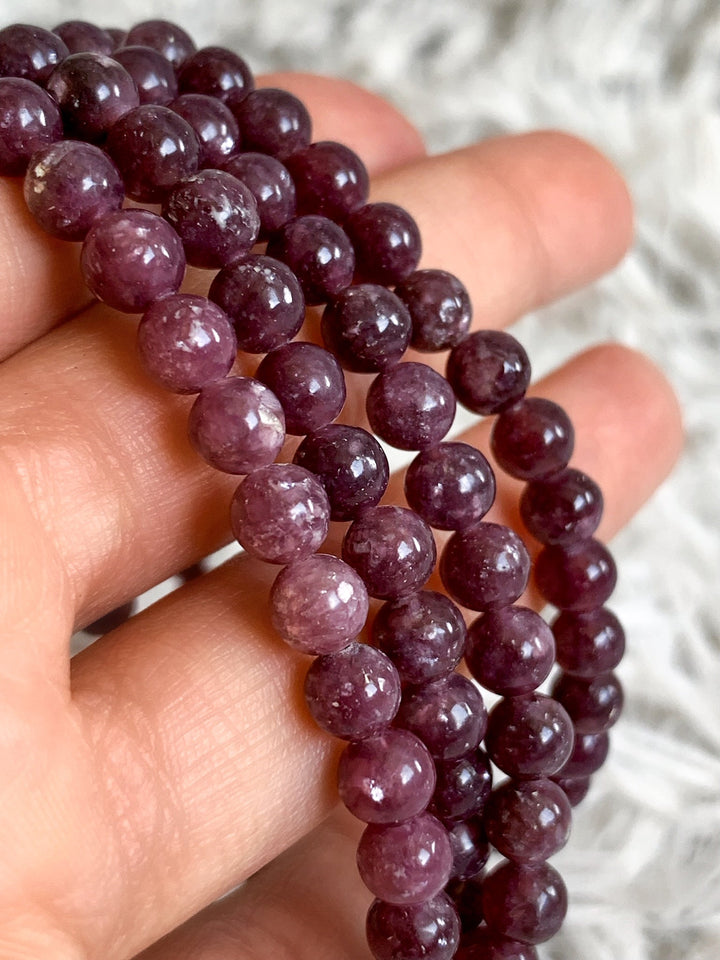 Lepidolith Armband - SoulGlow - Armband, balance, Kugel Armband