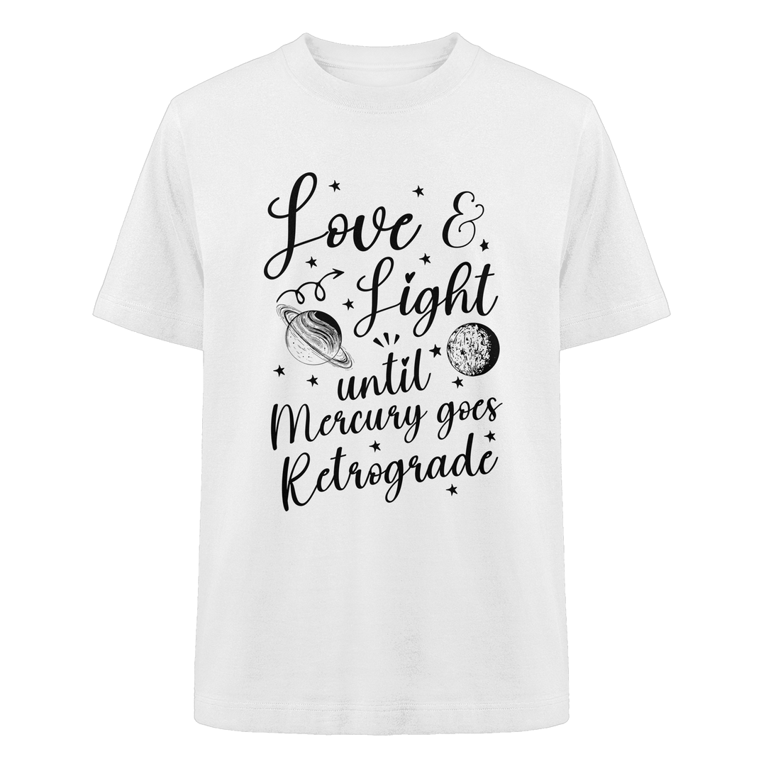 Love & Light - Heavy Oversized Organic Unisex Shirt - SoulGlow - Astrologie, Bio - Baumwolle, Heavy Oversized Organic Shirt