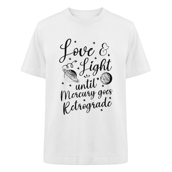 Love & Light - Heavy Oversized Organic Unisex Shirt - SoulGlow - Astrologie, Bio - Baumwolle, Heavy Oversized Organic Shirt
