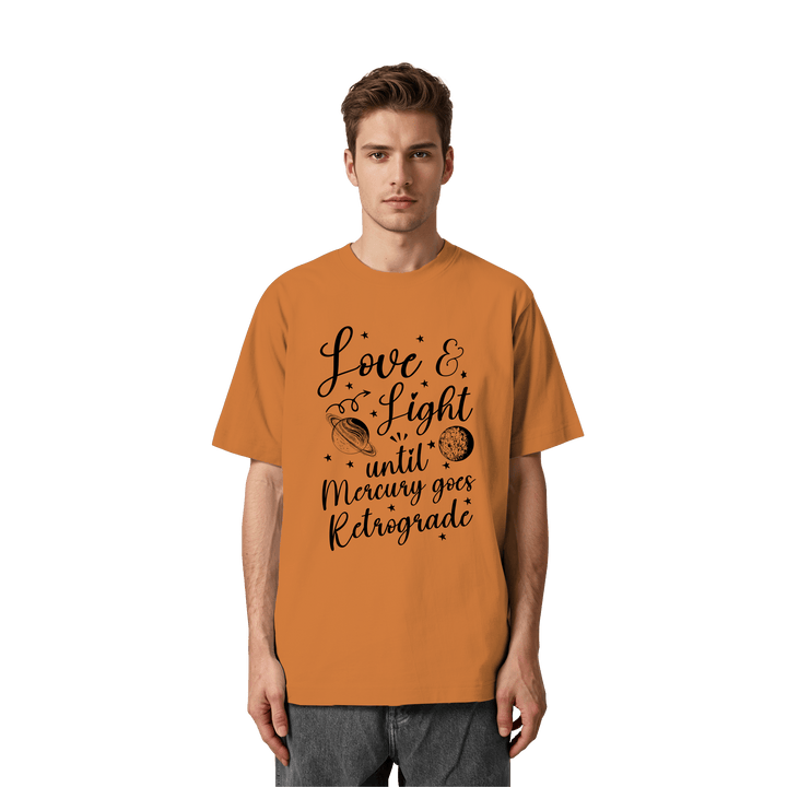 Love & Light - Heavy Oversized Organic Unisex Shirt - SoulGlow - Astrologie, Bio - Baumwolle, Heavy Oversized Organic Shirt