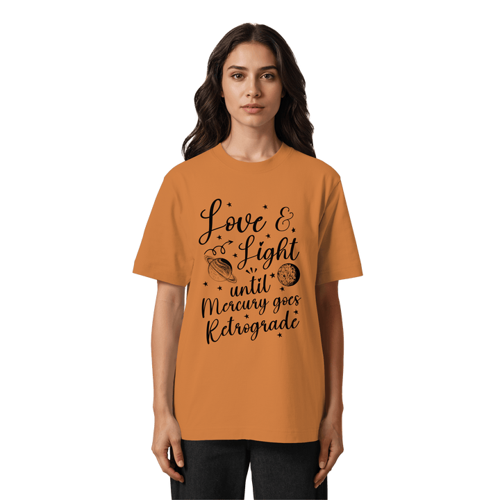 Love & Light - Heavy Oversized Organic Unisex Shirt - SoulGlow - Astrologie, Bio - Baumwolle, Heavy Oversized Organic Shirt