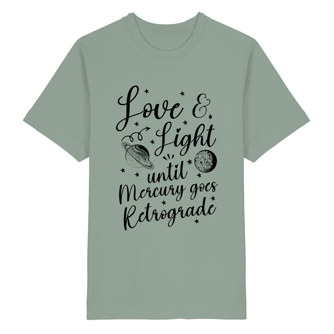 Love & Light - Heavy Oversized Organic Unisex Shirt - SoulGlow - Astrologie, Bio - Baumwolle, Heavy Oversized Organic Shirt