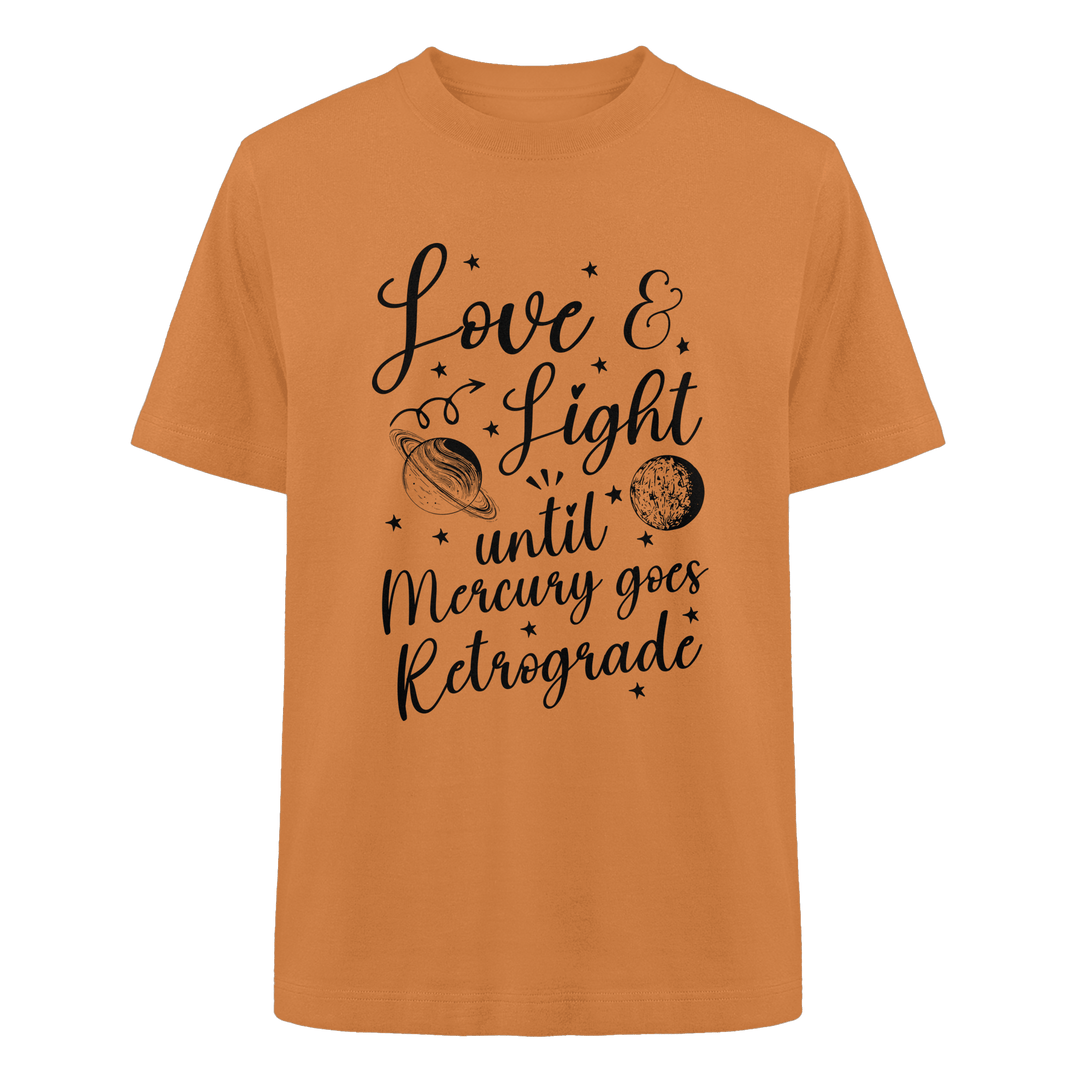 Love & Light - Heavy Oversized Organic Unisex Shirt - SoulGlow - Astrologie, Bio - Baumwolle, Heavy Oversized Organic Shirt