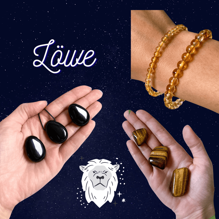 Löwe Sternzeichen Set - SoulGlow - Bundle, Geschenk, Kristall Set