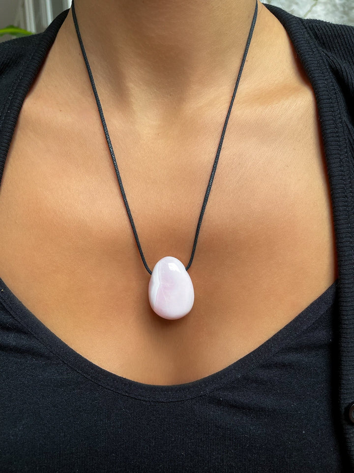 Manganocalcit, Rosa Calcit Anhänger - SoulGlow - Anhänger mit Bohrung, balance, Manganocalcit