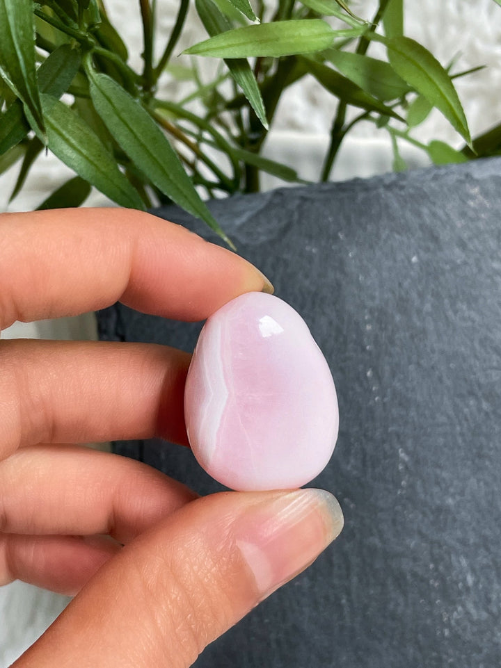 Manganocalcit, Rosa Calcit Anhänger - SoulGlow - Anhänger mit Bohrung, balance, Manganocalcit