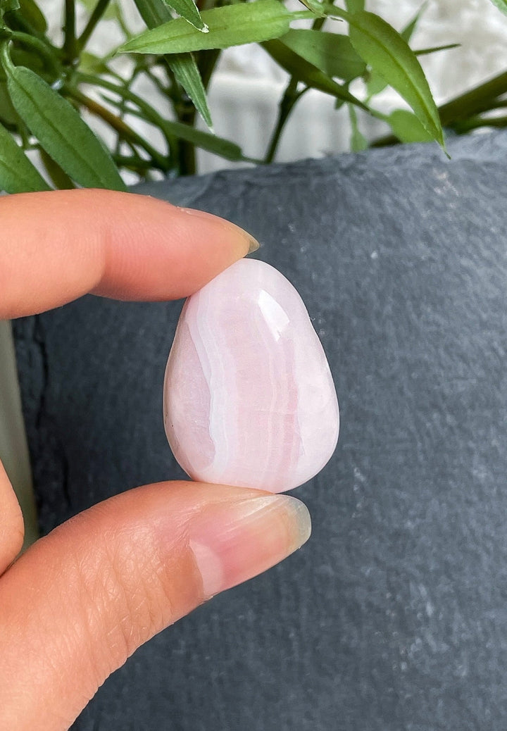 Manganocalcit, Rosa Calcit Anhänger - SoulGlow - Anhänger mit Bohrung, balance, Manganocalcit
