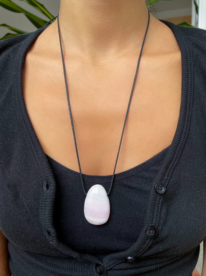Manganocalcit, Rosa Calcit Anhänger - SoulGlow - Anhänger mit Bohrung, balance, Manganocalcit