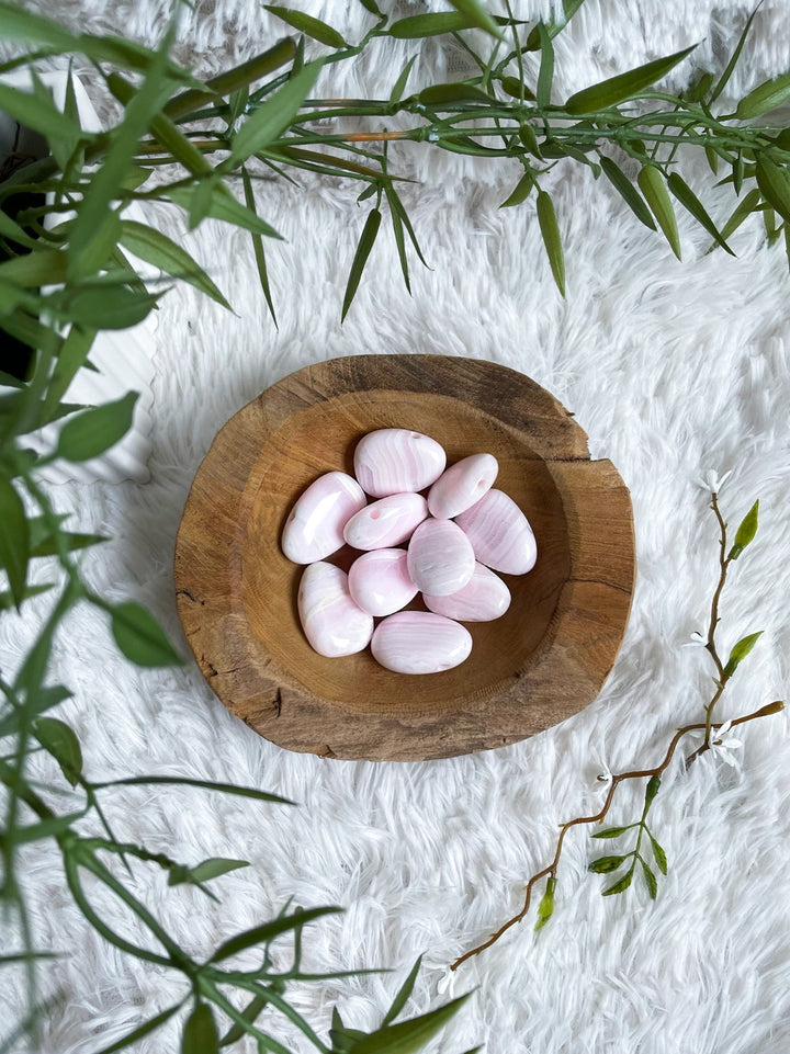 Manganocalcit, Rosa Calcit Anhänger - SoulGlow - Anhänger mit Bohrung, balance, Manganocalcit